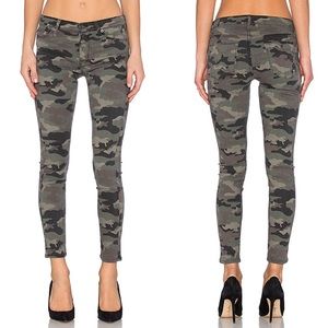 Hudson Jeans Women's Skinny Camo Jeans - Green and Black